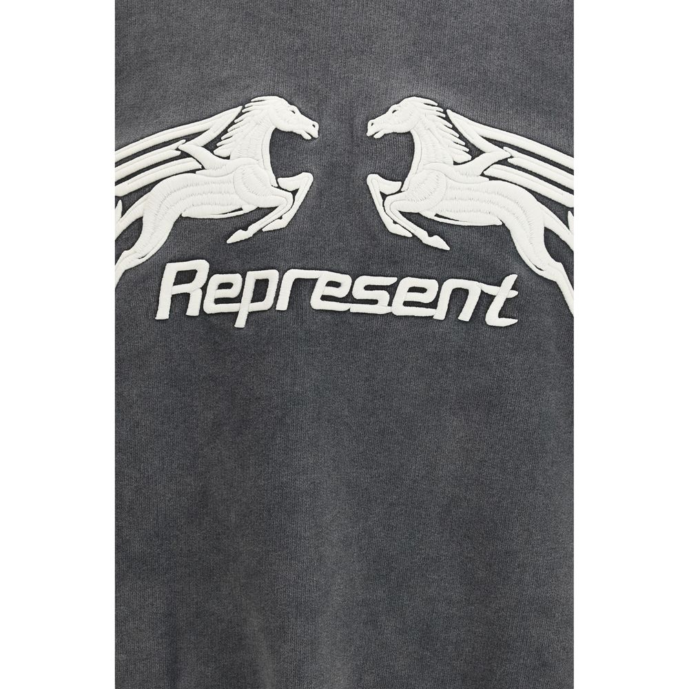 Represent Pegasus Gray Cotton Sweatshirt for Men