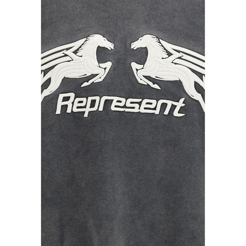 Represent Pegasus Gray Cotton Sweatshirt for Men