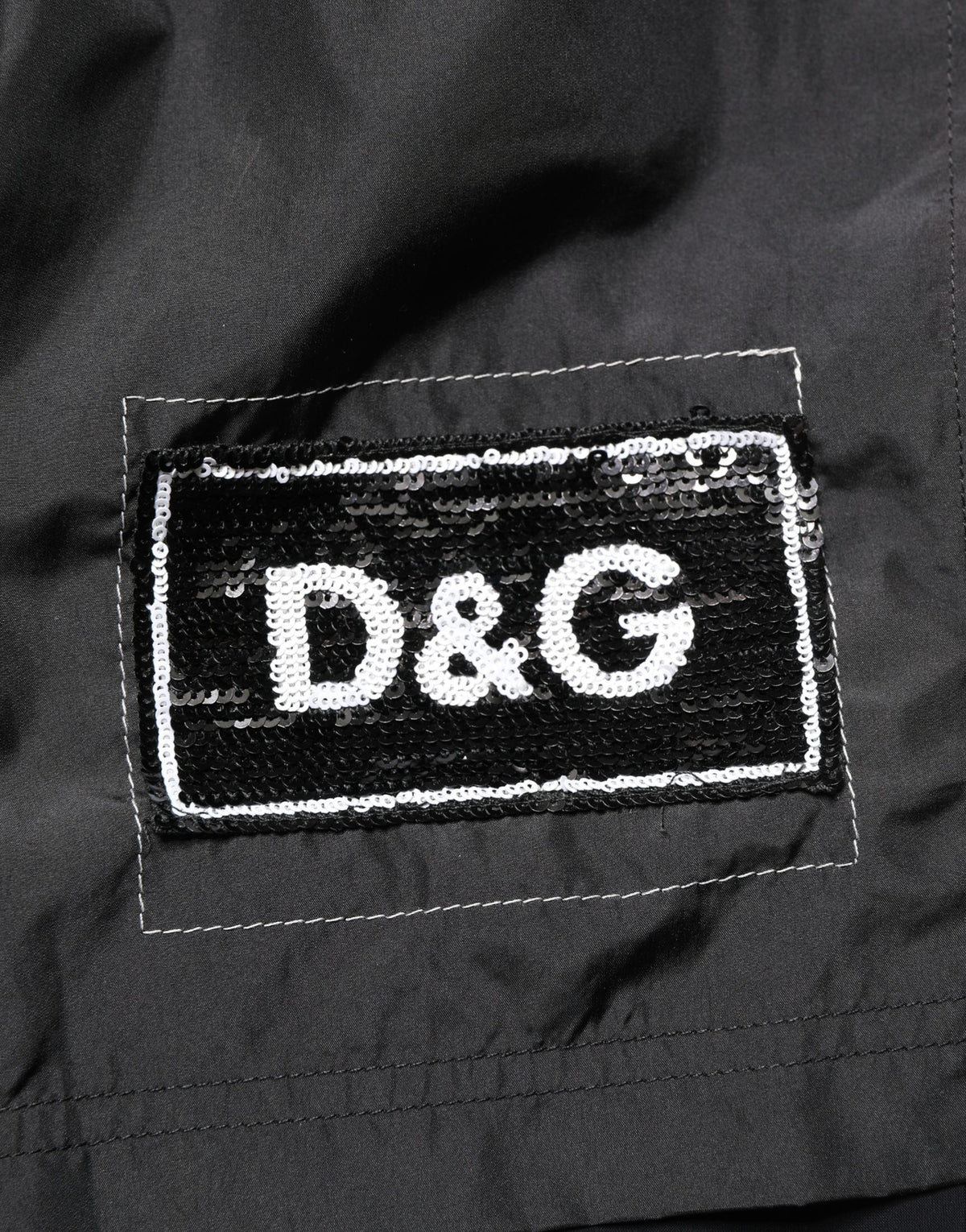 Dolce & Gabbana Black Polyester Drawstring Men Swim Shorts