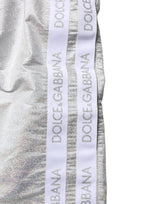 Dolce & Gabbana Silver Polyester Drawstring Men Swim Shorts