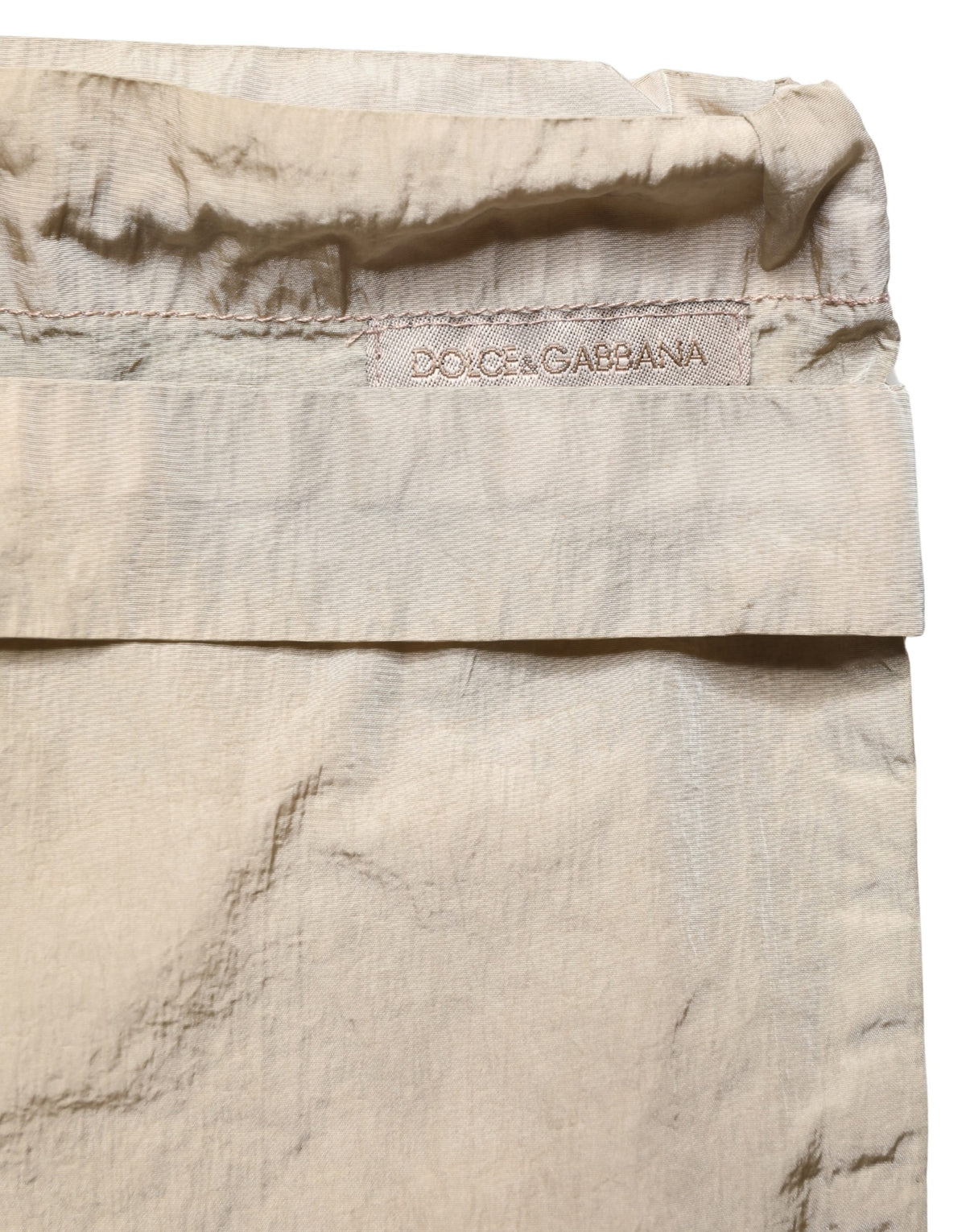Dolce & Gabbana Brown Nylon Drawstring Swim Shorts