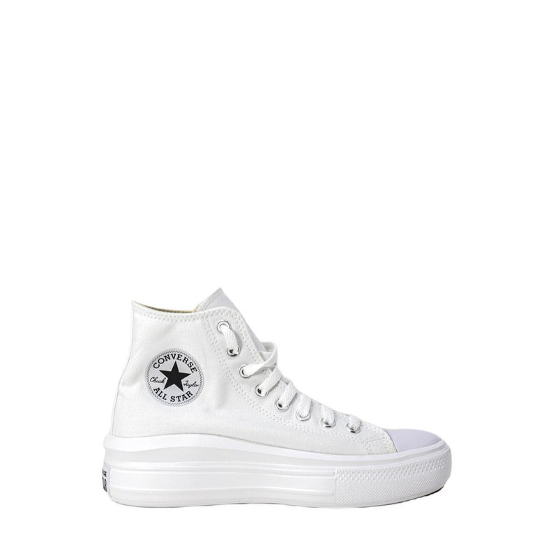 Converse White Cotton High Top Sneakers for Women