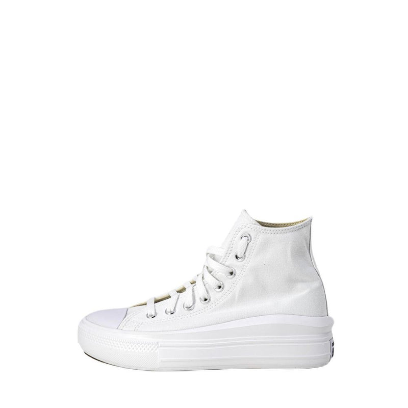 Converse White Cotton High Top Sneakers for Women