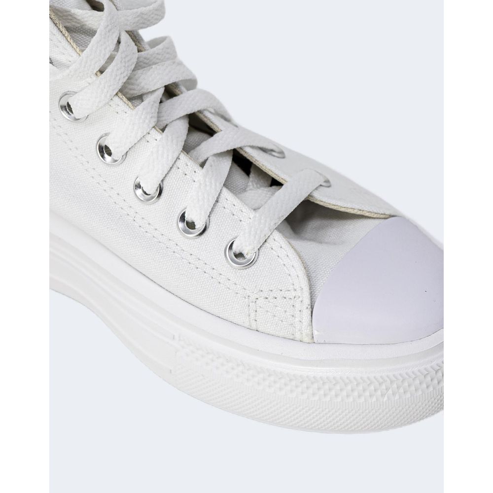 Converse White Cotton High Top Sneakers for Women