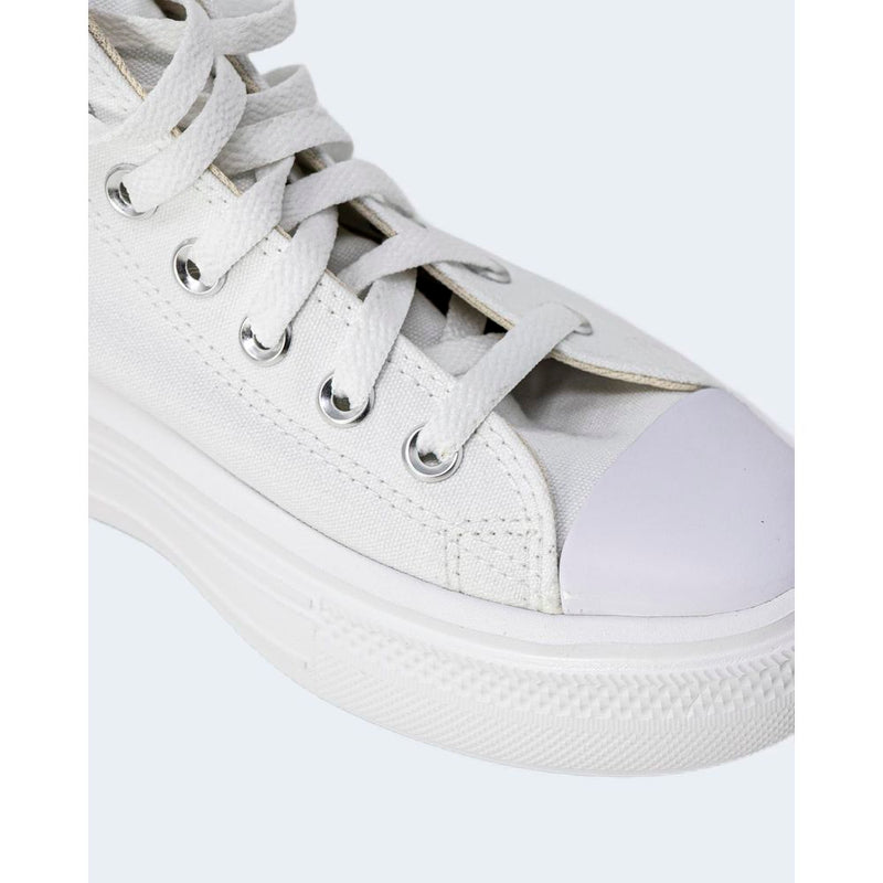 Converse White Cotton High Top Sneakers for Women