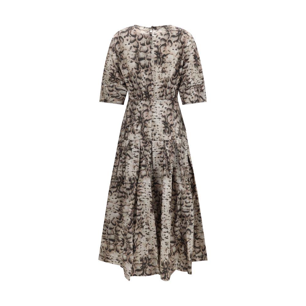 PINKO Multicolor Cotton Casual Dress with Cut-Out Details