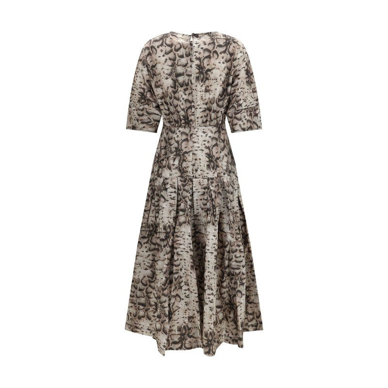 PINKO Multicolor Cotton Casual Dress with Cut-Out Details