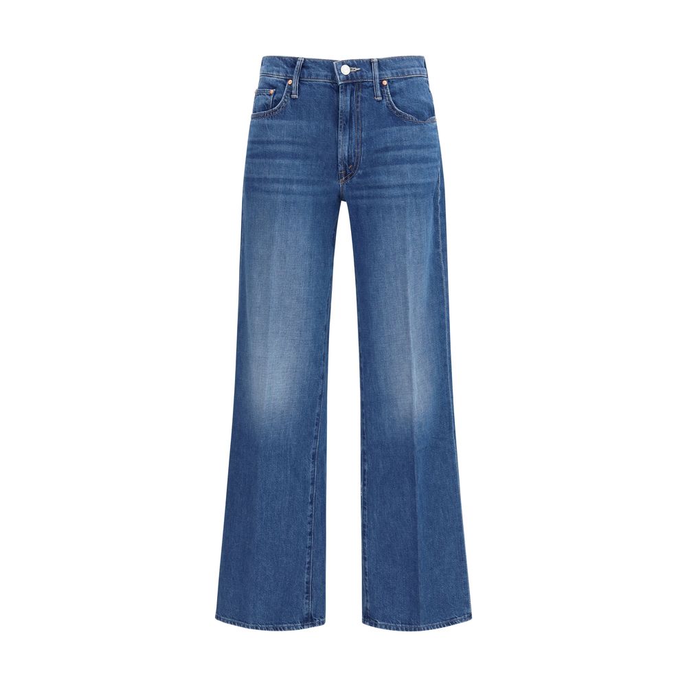 Mother Denim Blue Cotton Relaxed Fit Jeans - Mid Rise Maven Skimp