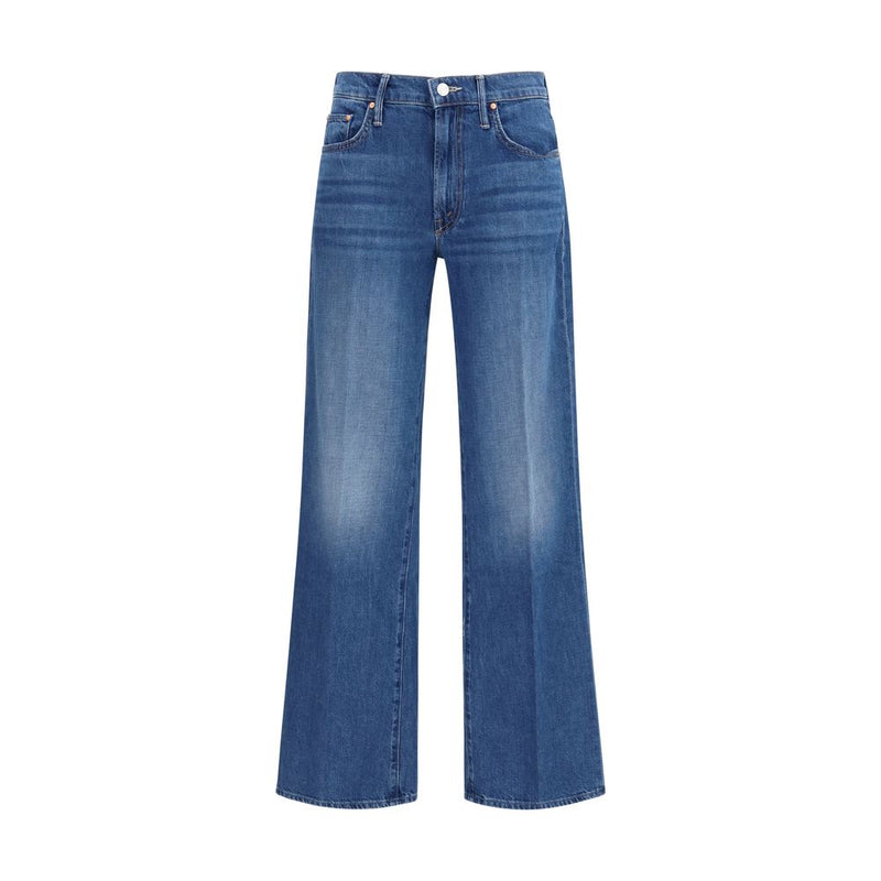Mother Denim Blue Cotton Relaxed Fit Mid Rise Maven Skimp Jeans