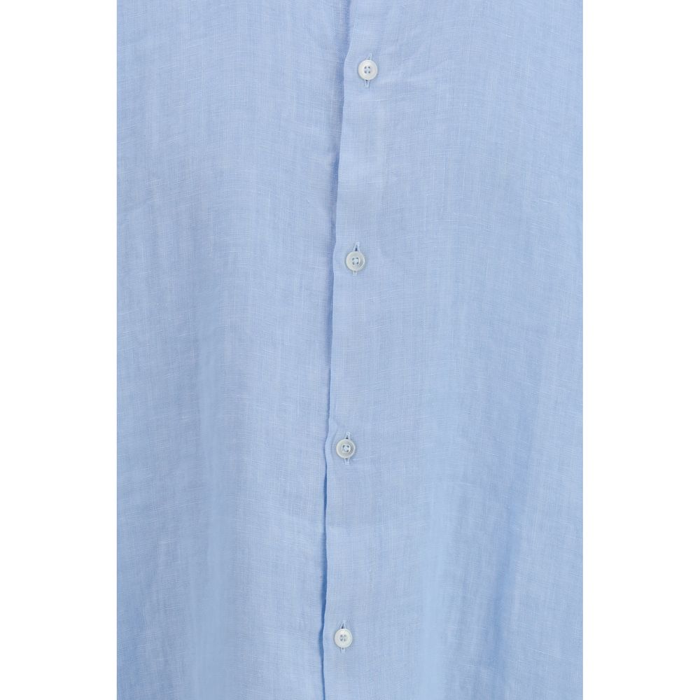 Brooksfield Blue Linen Shirt - Lightweight & Elegant