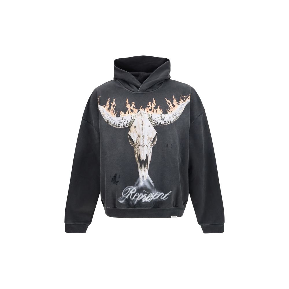 Represent Gray Cotton Hoodie - British Cowboys Collection