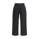 Represent Black Cotton Casual Worker Pants for Men