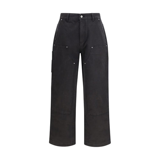 Represent Black Cotton Casual Worker Pants for Men