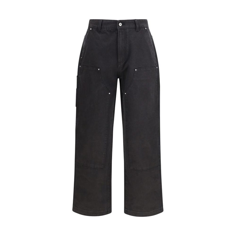 Represent Black Cotton Casual Worker Pants for Men