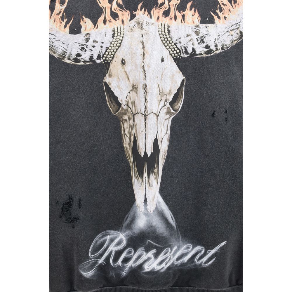 Represent Gray Cotton Hoodie - British Cowboys Collection