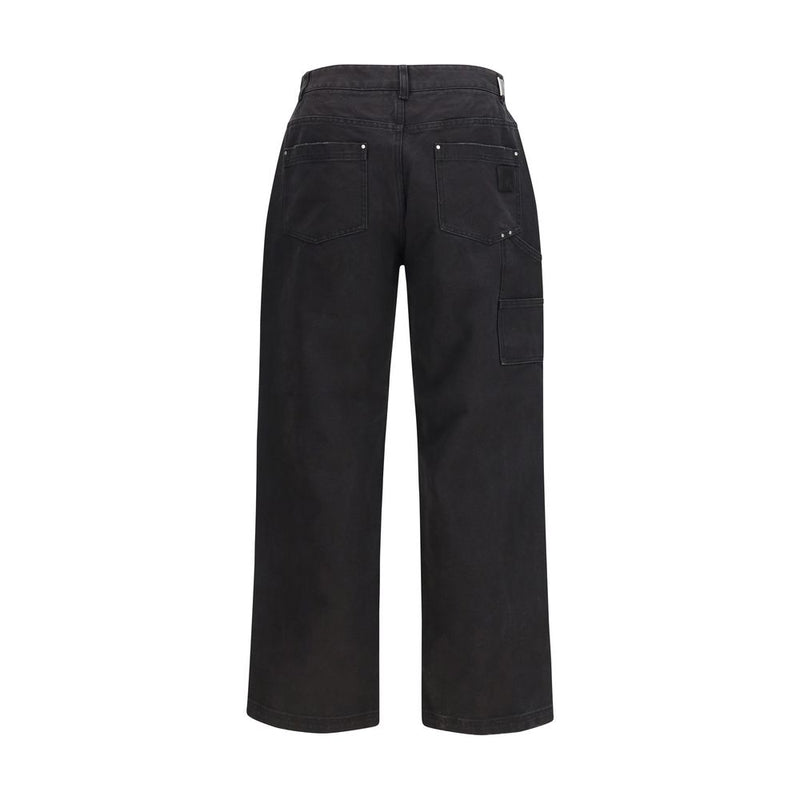 Represent Black Cotton Casual Worker Pants for Men