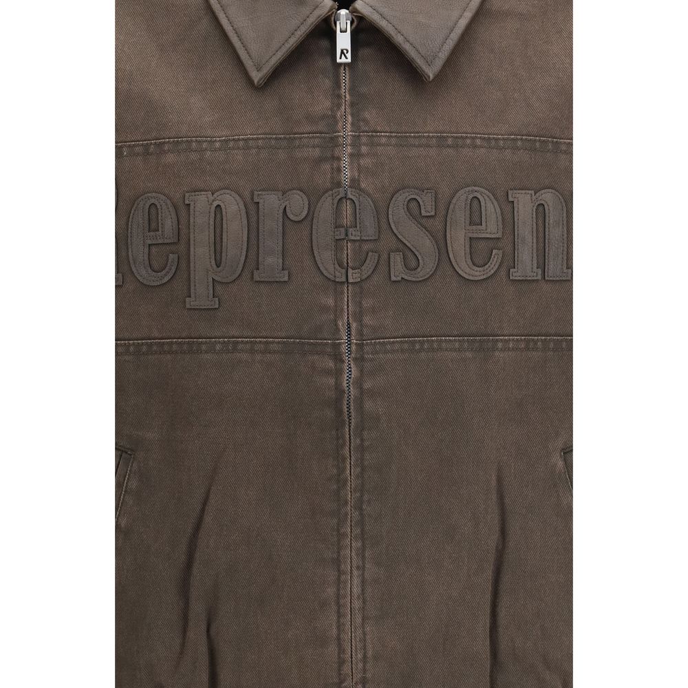 Represent Roscoe Brown Cotton Bomber Jacket for Men