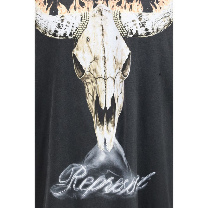 Represent Black Cotton T-Shirt - British Cowboys Graphic