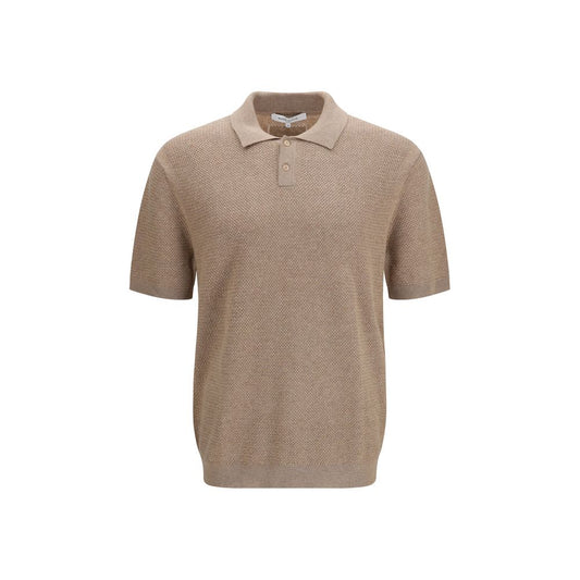 Polo Shirt Beige en Coton Maison Kitsuné pour Homme