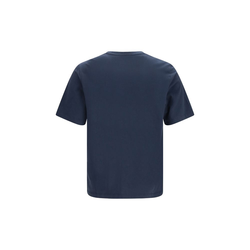 Maison Kitsuné Blue Cotton T-Shirt - Fox Head Design