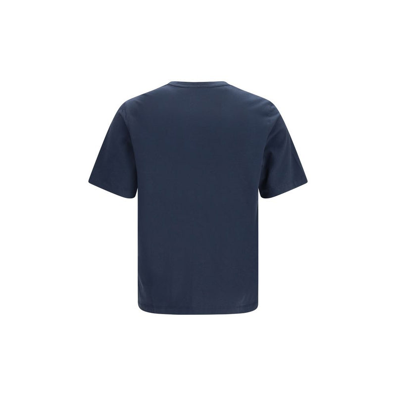Maison Kitsuné Blue Cotton T-Shirt - Fox Head Design