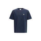Maison Kitsuné Blue Cotton T-Shirt - Fox Head Comfort Fit