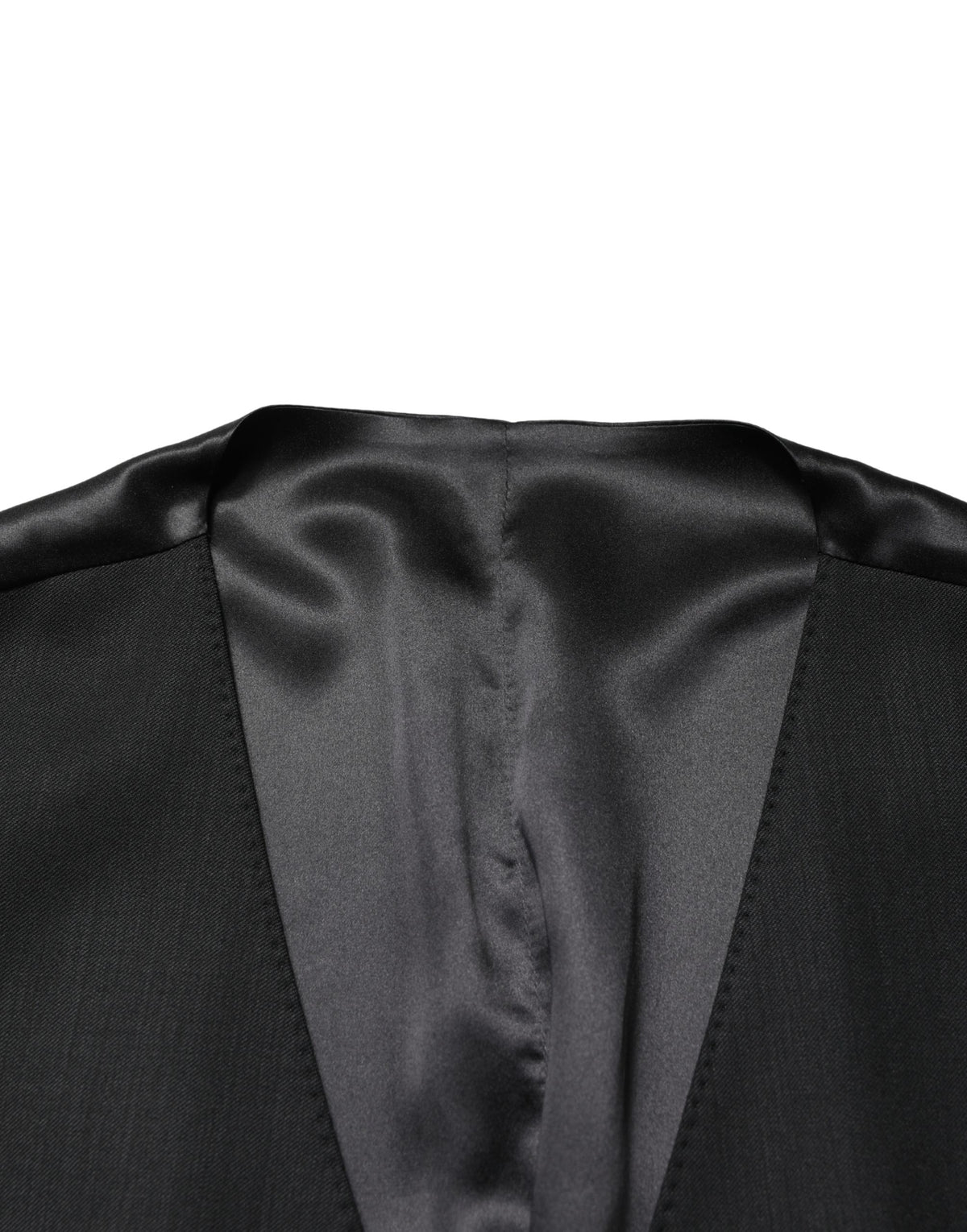 Dolce & Gabbana Black Wool Single Breasted Waistcoat for Men