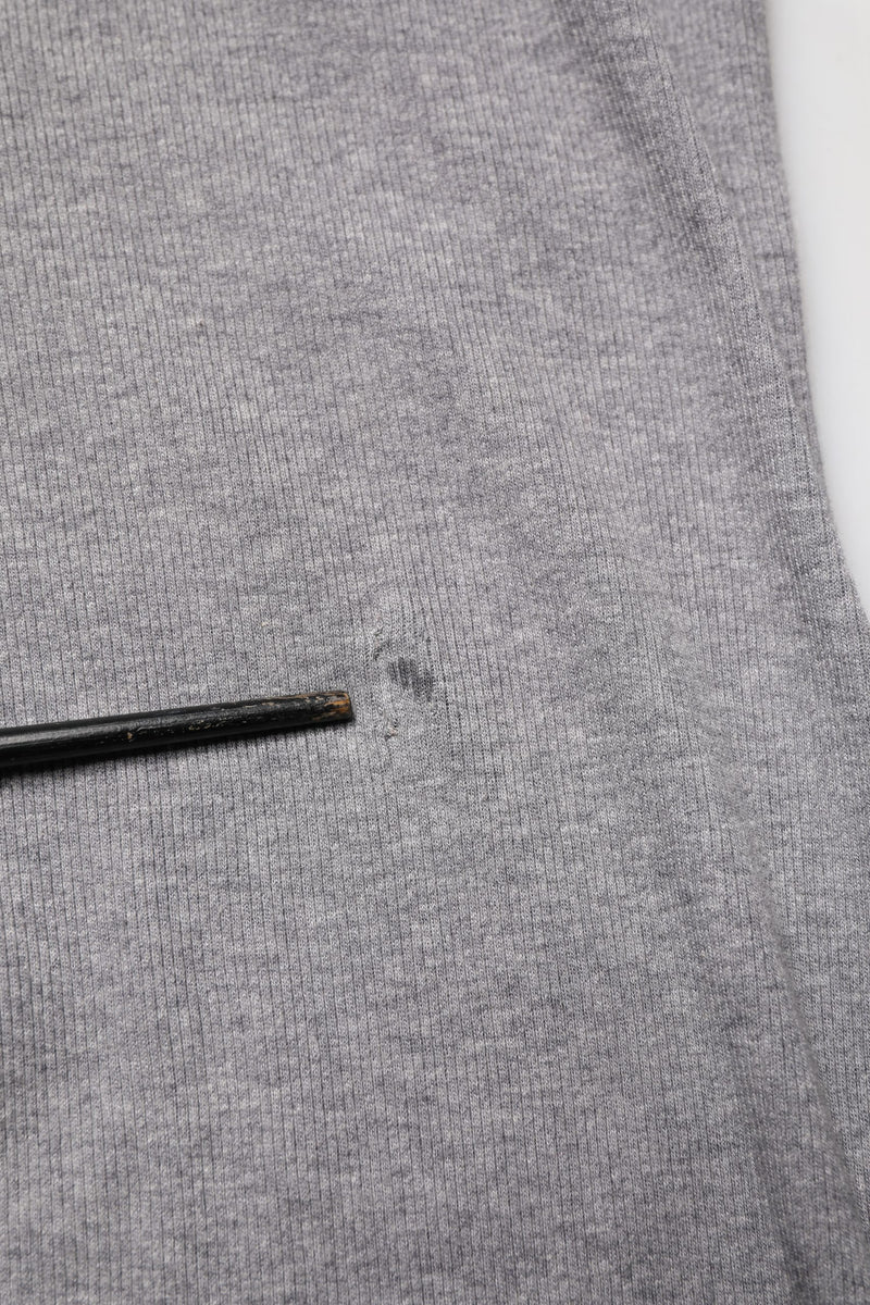 Dolce & Gabbana Grijs Geribbeld Katoenen Henley T-shirt met Lange Mouwen