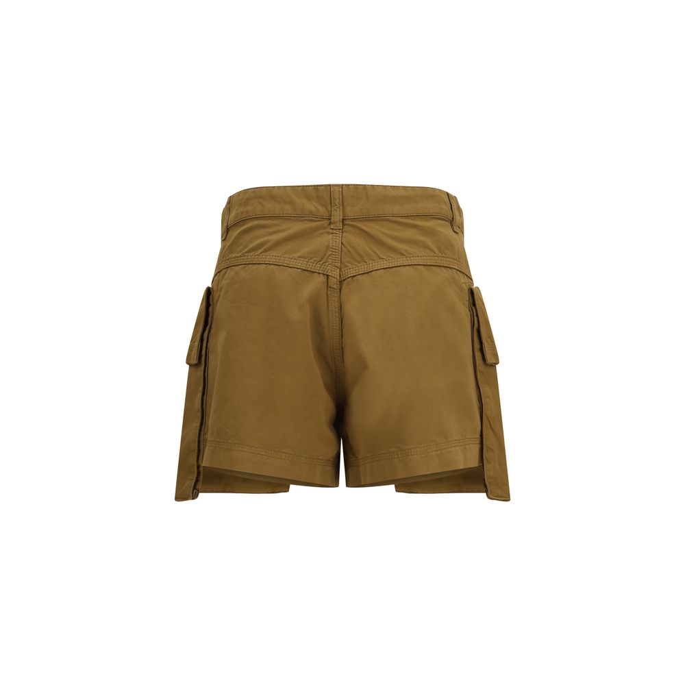 PINKO Kiwi Beige Cotton Bermuda Shorts for Women