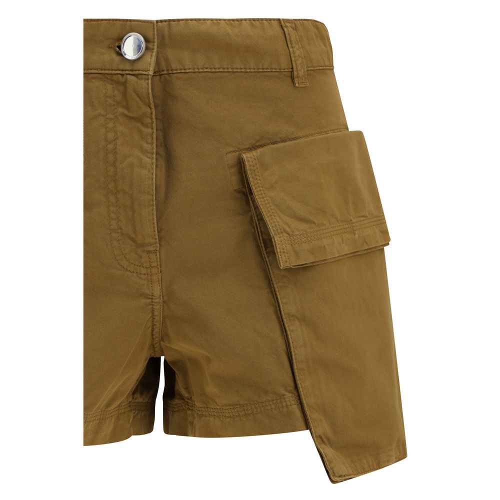 PINKO Kiwi Beige Cotton Bermuda Shorts for Women