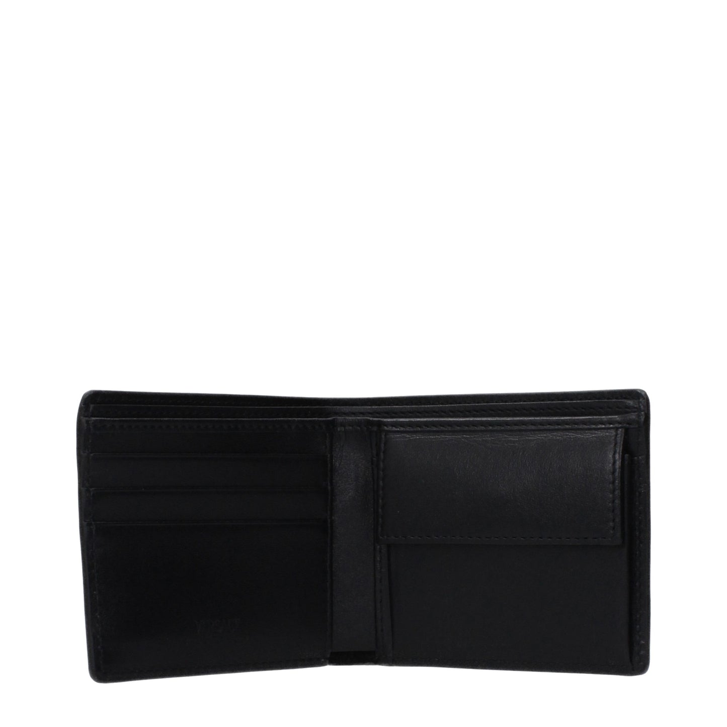 Portefeuille en cuir noir Versace