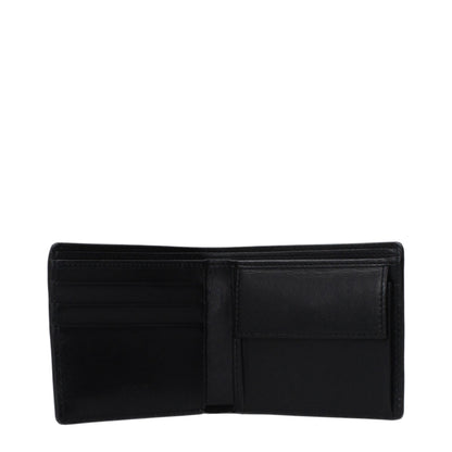 Portefeuille en cuir noir Versace