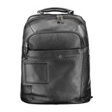 Piquadro Black Leather Men's Backpack - Stylish and Functional