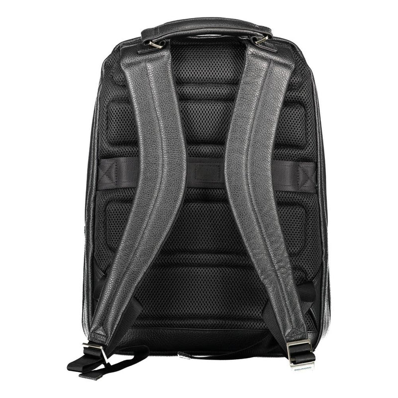 Piquadro Black Leather Men's Backpack - Stylish and Functional