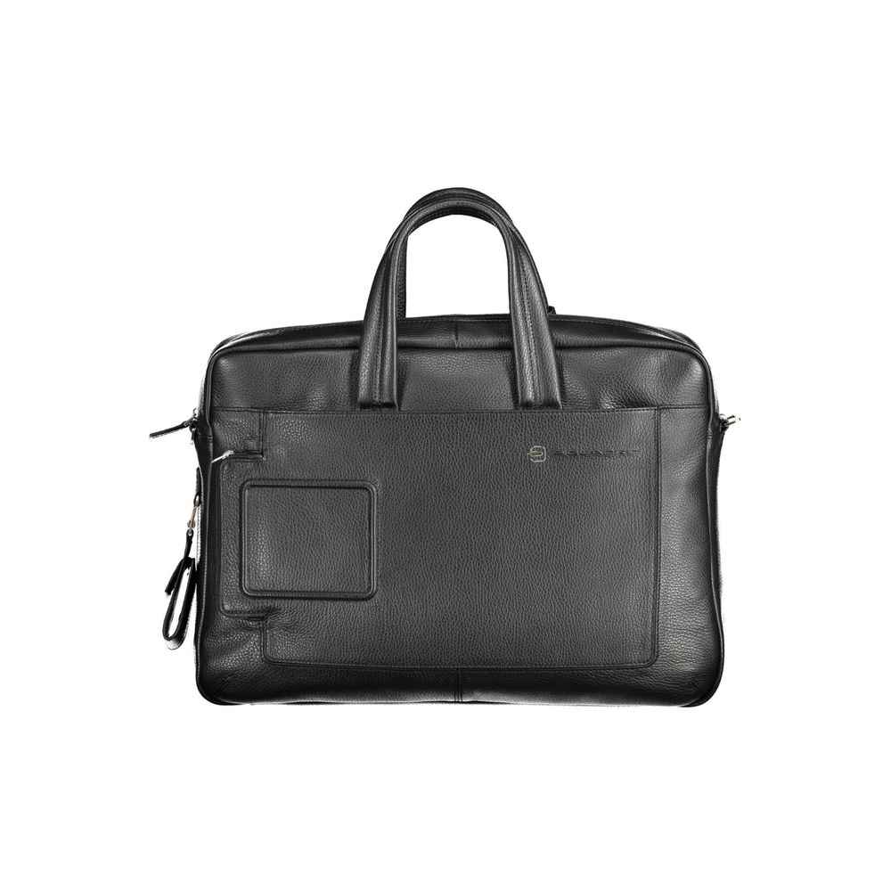 Piquadro Nero Leather Men Briefcase - Elegant & Functional