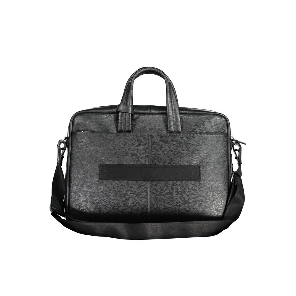 Piquadro Nero Leather Men Briefcase - Elegant & Functional