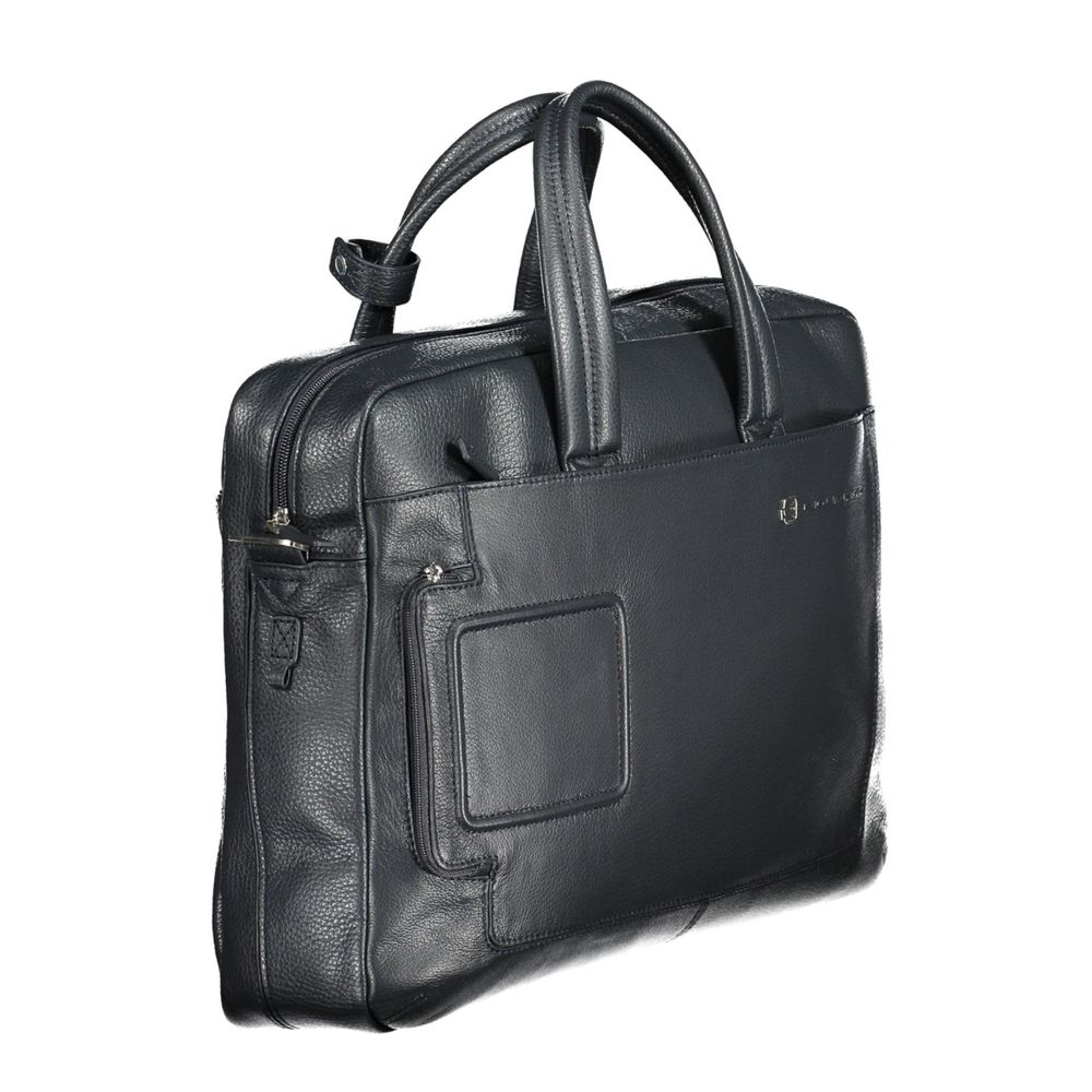 Piquadro Blu Leather Men Briefcase - Sophisticated Style