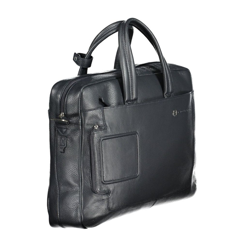 Piquadro Blu Leather Men Briefcase - Sophisticated Style