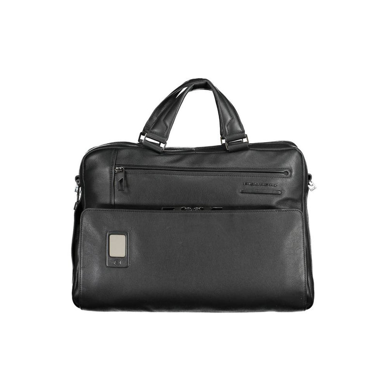 Piquadro Black Leather Men's Briefcase