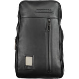 Piquadro Nero Leather Men's Shoulder Bag