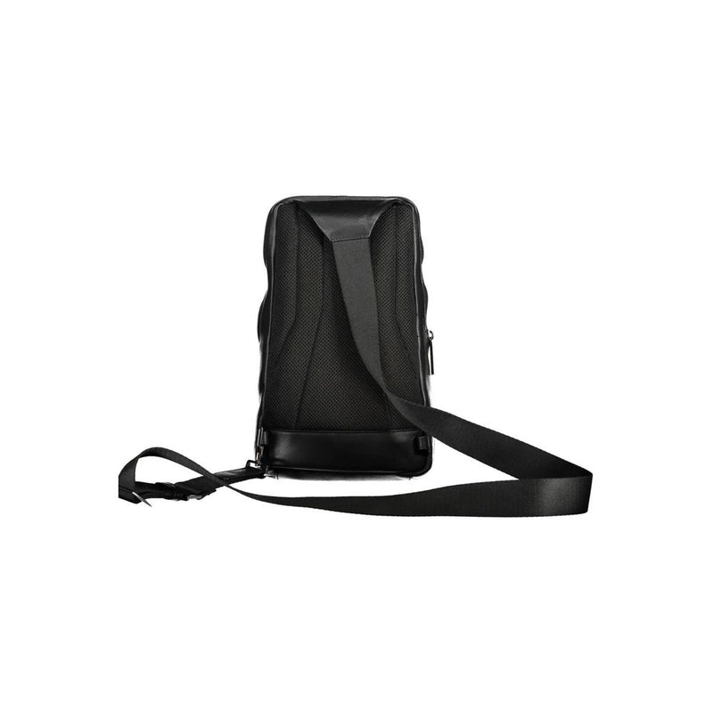 Piquadro Nero Leather Men's Shoulder Bag