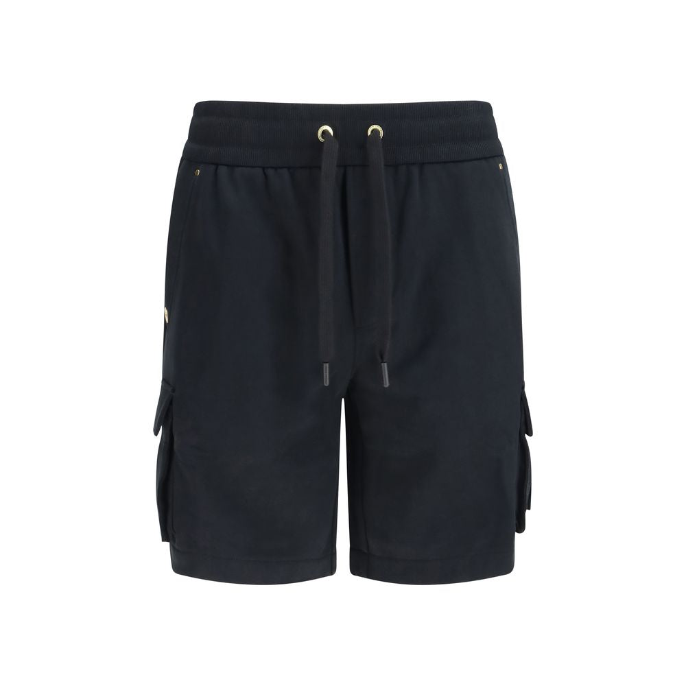 Moose Knuckles Hartsfield Black Cotton Bermuda Shorts