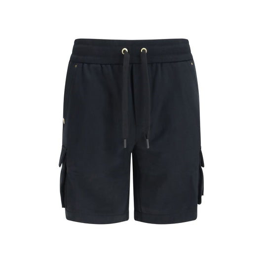 Moose Knuckles Hartsfield Black Cotton Bermuda Shorts