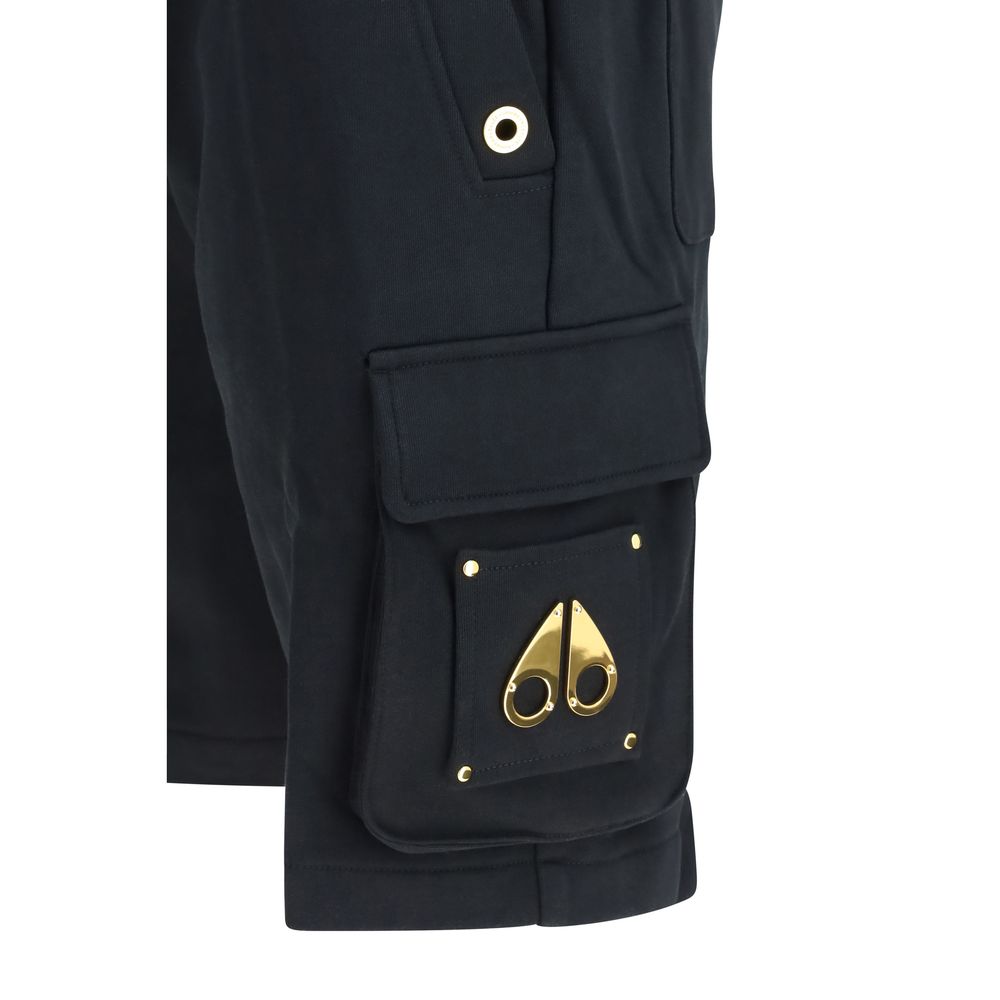 Moose Knuckles Hartsfield Black Cotton Bermuda Shorts