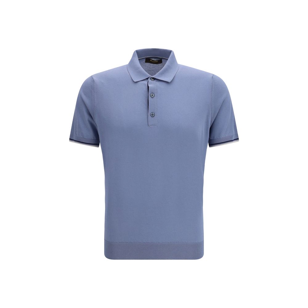 MooRER Blue Cotton Polo Shirt - Elegant & Comfortable
