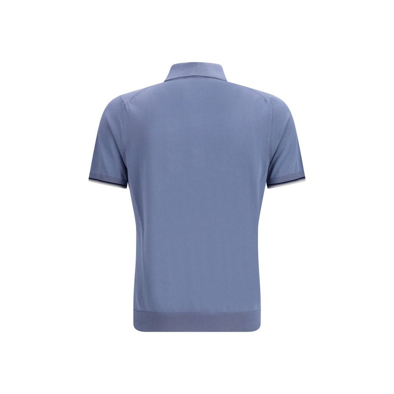 MooRER Blue Cotton Polo Shirt - Elegant & Comfortable