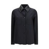 Max Mara Black Polyester Trench Coat - Elegant Women's Outerwear