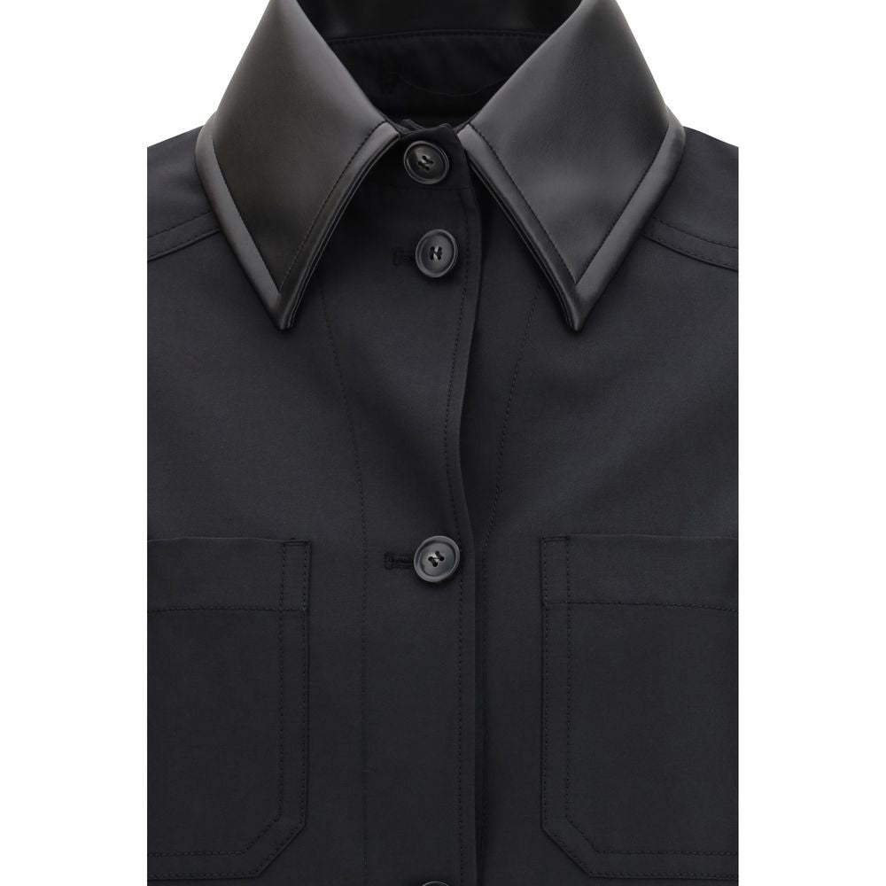 Max Mara Black Polyester Trench Coat - Elegant Women's Outerwear