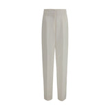 Max Mara Mstsumero White Linen Casual Pants