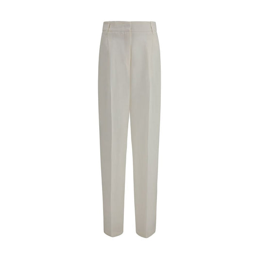 Max Mara Mstsumero White Linen Casual Pants